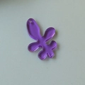 Paars doorschijnend tulp acryl hanger voor het maken van elegante bloemen sieraden - Paars Blad (1 Stuk)