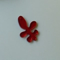 Transparante rode acryl tulpentak hanger voor DIY sieraden en haaraccessoires - Rood Blad (1 Stuk)