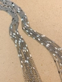 Chaîne en acier inoxydable argenté avec plaques métalliques pour la création de bijoux - Chaîne Gaufrée Latérale Argent