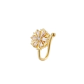 Golden snowflake non-piercing nose cuff with sparkling cubic zirconia crystals for women - Gold No.8