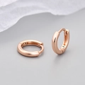 Orecchini a cerchio minimalisti in argento S925 placcato oro rosa con finitura lucida - Taglia Piccola / Oro rosa