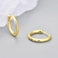 Orecchini a cerchio minimalisti in argento S925 dorato con elegante chiusura a scatto - Versione Grande / Oro