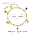 Detailed view of butterfly and evil eye bracelet with 18cm length and 5cm extension - Butterfly Evil Eye Style (KB0051)