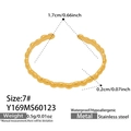 French vintage style 18K gold plated stainless steel bubble textured open ring in gold - Gold Bubble Design (Y169)