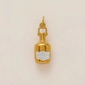 Golden metal RUM bottle pendant charm with vintage engraving for DIY jewelry making - Rum Bottle (YKXS26041254GK) / Gold