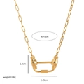 18K vergulde roestvrijstalen ketting met unieke hand-staaf hanger en verfijnde schakelketting - Gouden Hand Sluiting Ketting