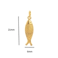 Pendentif poisson doré avec texture d'écailles et anneau pour création de bijoux - Poisson