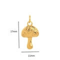 Pendentif champignon doré 17mm x 11mm avec finition polie pour colliers bijoux DIY - Champignon