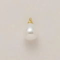 Colgante de perla blanca en forma de gota con cierre de oro de 18K para joyas DIY - Bombilla Grande