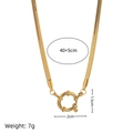 Collier maille serpent dorée de 40 cm avec fermoir à ressort et chaîne d'extension - Chaîne Serpent à Fermoir Marin 40+5cm
