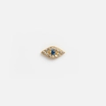 Pendentif œil grec en or avec cristal bleu et zircons cubiques brillants sertis pavé - Mauvais œil