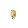 Golden heart-themed spiral textured hinge clasp pendant accessory for jewelry - Ridged Jewelry Buckle