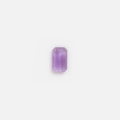 Pendentif médaillon vintage rectangle en améthyste violette plaqué or au design transparent - Août
