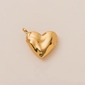 Polished 18K gold heart locket pendant with glossy reflective finish and opening feature - Gold Heart Pendant