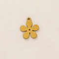 Macro shot of 18K gold plated matte irregular five-petal flower pendant with top hole - Five-Petal Flower Charm