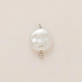 Detail van een barokke parelhanger met 18K vergulde lus voor DIY sieraden maken accessoires - Platte Parel