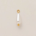 Macro shot of 18K gold plated teardrop pearl pendant for DIY jewelry making accessories - Teardrop Pearl