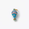 Pendentif montgolfière en émail bleu et rose avec un fermoir en métal doré - Montgolfière