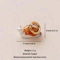 Colgante de caracol de esmalte blanco en cobre chapado en oro para joyería DIY - Colgante Caracol