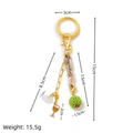 DIY Gold-Schlüsselanhänger mit Wolken-Anhänger und Marmorkette inklusive Maßen - Weinglas Anhänger