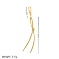 Portachiavi placcato oro 18K con moschettone e nappina di 15cm per borse e accessori - Stile Corda Annodata