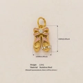 Pink enamel ballet shoe pendant in gold-plated stainless steel with crystal accents - Ballet Shoes (With Rhinestone)