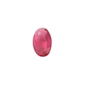 Pendentif médaillon ovale en pierre précieuse rose avec placage en or 18k transparent - Pierre de Naissance Juillet (Pendentif Uniquement)