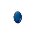 Pendentif pierre bleue ovale avec boîte transparente et finition en or 18 carats - Pierre de Naissance Septembre (Pendentif Uniquement)
