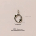 Pendentif ovale en acier inoxydable argenté avec pierres vertes pour bijoux DIY - 5 Pendentif Anneau Vert / Acier