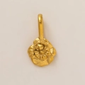 Ciondolo a fiore dorato con petali 3D sovrapposti e finitura opaca placcato oro 18K - Pendaglio Fiore di Gennaio