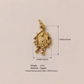 Vintage 18K gold plated brass cuckoo clock pendant measuring 17mm by 11mm in height - Golden Cuckoo Clock Pendant Only (Without Chain) / Gold