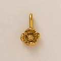 Ciondolo a fiore in acciaio inossidabile placcato oro 18K con petali 3D per gioielli - Pendaglio Fiore di Agosto