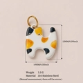 Calico-Katzenanhänger aus 316 Edelstahl mit 18K Vergoldung, Größe 15mm x 14mm - Glückskatze Anhänger (1)