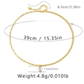 Detail of 18K gold paperclip chain necklace with a white teardrop pearl pendant - 18K Gold / Tear Drop Pearl Style (KN0037)