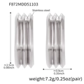 Orecchini a cerchio geometrici a più strati intrecciati in acciaio inossidabile - Fibbia per Orecchio Aerodinamica Multistrato (F872-Argento) / Colore acciaio