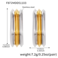 Orecchini a cerchio geometrici a tre strati in acciaio inossidabile bicolore oro e argento - Fibbia per Orecchio Aerodinamica Multistrato Bicolore (F872-Misto) / oro bicolore
