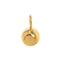 Polished golden sphere charm with a closed loop for DIY jewelry making and pendants - Apple