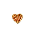 Détail du pendentif cœur en or 18k serti de pierres précieuses orange éclatantes - Cœur