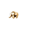 Pendentif éléphant vintage plaqué or 18 carats avec œil en zircone cubique étincelant - Éléphant