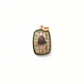 Artistic pumpkin bird pendant with 18K gold ring featuring a colorful mushroom pattern - Pendant Only (No Chain) / Tag Mushroom