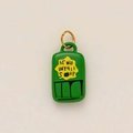 Pendentif console verte avec étoile jaune et attache en métal doré brillant - Style Bonbon à la Menthe