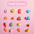 Set di 16 ciondoli alimentari colorati in resina con ciambelle e frutta per gioielli fai-da-te - Ciondolo Donut (1)