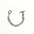 Bracciale a catena minimalista in argento con chiusura a levetta OT lucida - Bracciale a Graffetta OT Colore Acciaio / Argento