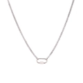 Collier mousqueton marin argenté avec chaîne gourmette et finition élégante en or 18 carats - Collier Ouvert No.11 Argent