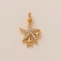 Golden starfish pendant with sparkling zircon inlay and polished metal finish charm - Starfish Pendant Only (Without Chain) (6)