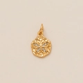 Vintage golden butterfly pendant with hammered texture and sparkling crystals inlay - Butterfly Shield Pendant Only (Without Chain) (36)