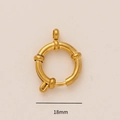 18mm golden spring ring clasp with three closed loops for jewelry DIY accessories - 18mm / No. 7 Spring Ring