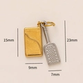Goldener Butterblock und silberne Reibe-Anhänger mit präziser 18K-Vergoldung-Bemaßung - Brief