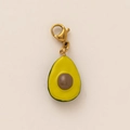 Vergoldeter 18K Edelstahl Avocado Anhänger mit Hochglanz Emaille Oberfläche - Avocado Anhänger
