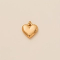 Pendentif cœur doré poli avec finition miroir brillante et design minimaliste chic - Pendentif Cœur Poli